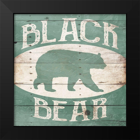 Black Bear Black Modern Wood Framed Art Print by Villa, Mlli