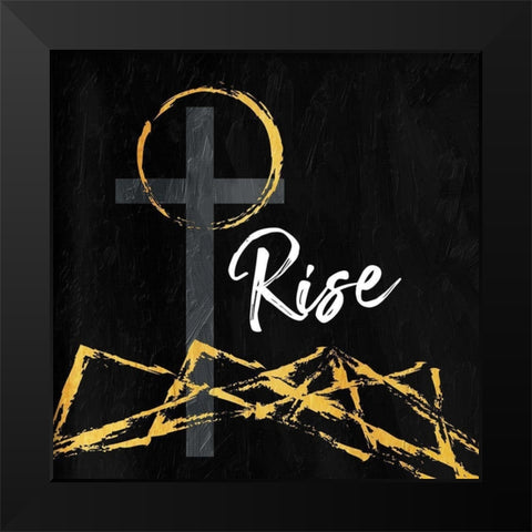 Rise Black Modern Wood Framed Art Print by Villa, Mlli