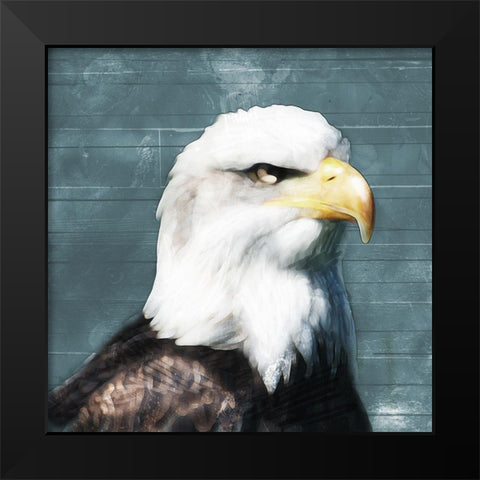 Eagle Eye Black Modern Wood Framed Art Print by Villa, Mlli