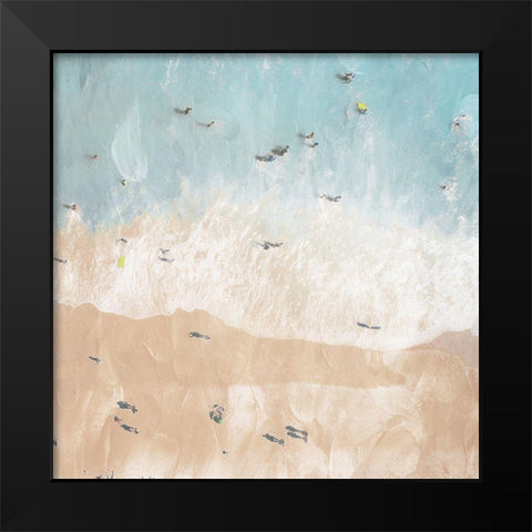 Lay Out On The Beach Two Black Modern Wood Framed Art Print by Villa, Mlli