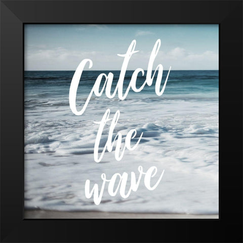 Catch The Wave Black Modern Wood Framed Art Print by Villa, Mlli