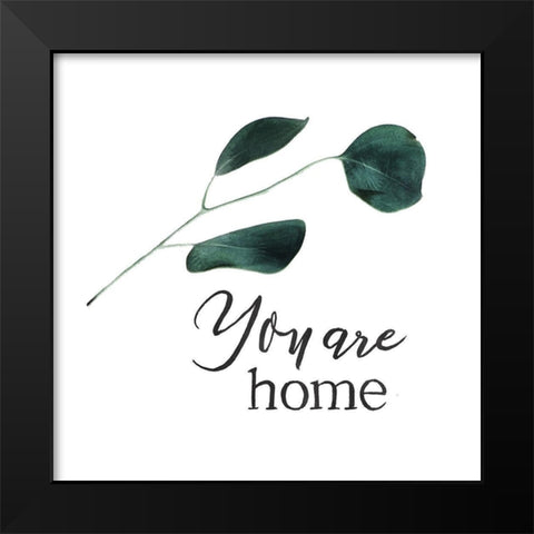 Flower Home Black Modern Wood Framed Art Print by Villa, Mlli