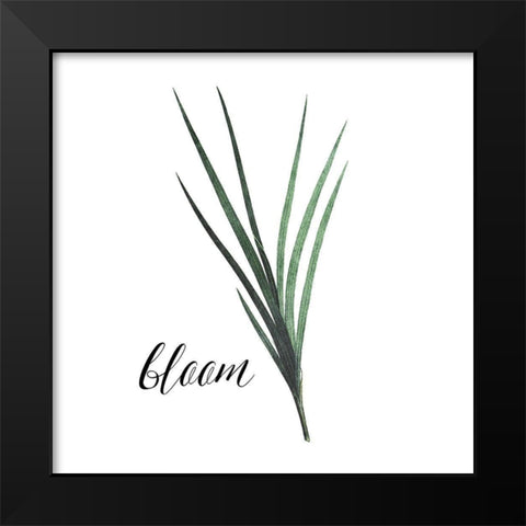 Bloom Black Modern Wood Framed Art Print by Villa, Mlli