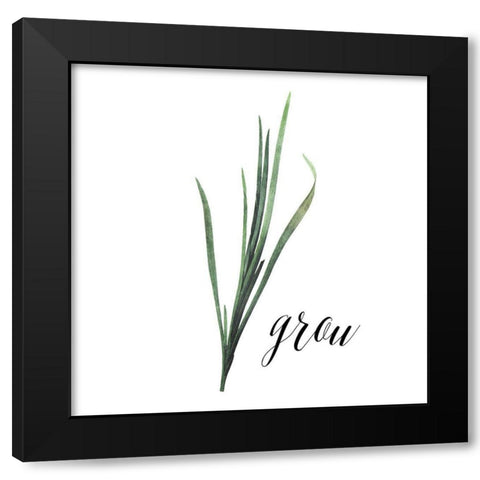 Grow Black Modern Wood Framed Art Print by Villa, Mlli