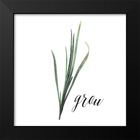 Grow Black Modern Wood Framed Art Print by Villa, Mlli
