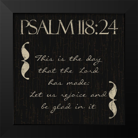 Psalm This Black Modern Wood Framed Art Print by Villa, Mlli