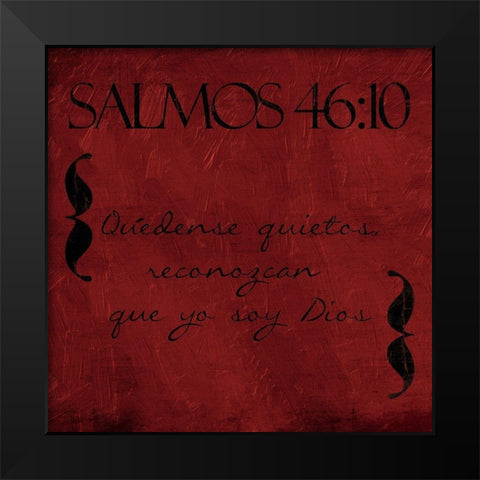 Salmos Quedense Black Modern Wood Framed Art Print by Villa, Mlli