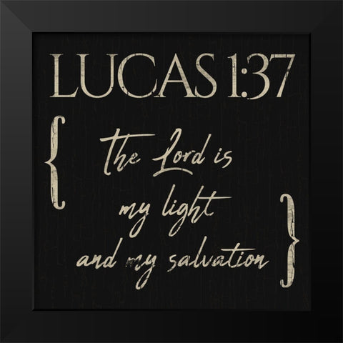 Lucas The Lord Black Modern Wood Framed Art Print by Villa, Mlli
