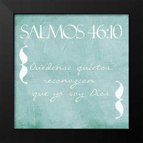 Salmos Quedense Mint Black Modern Wood Framed Art Print by Villa, Mlli