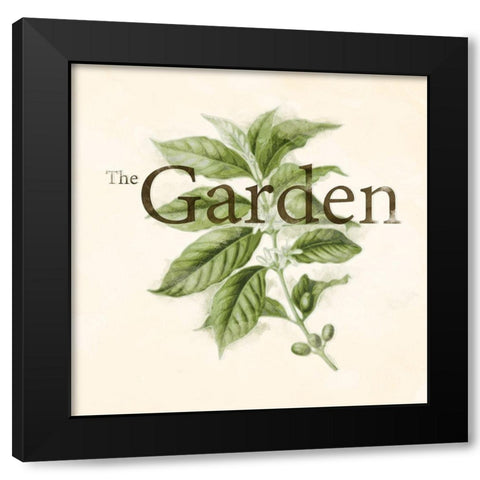 The Garden Flower Black Modern Wood Framed Art Print by Villa, Mlli