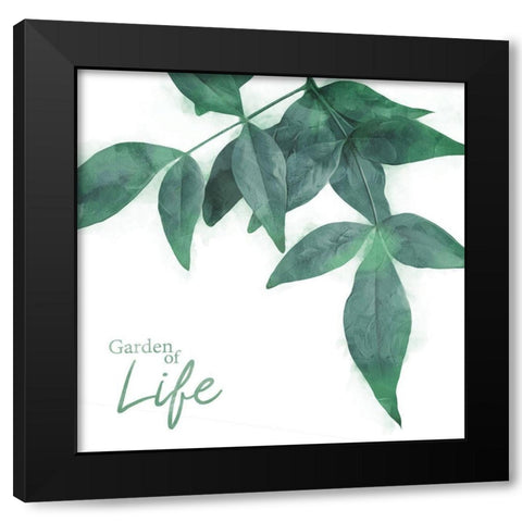 Leaf Life Black Modern Wood Framed Art Print with Double Matting by Villa, Mlli