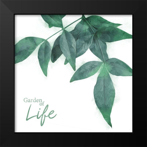 Leaf Life Black Modern Wood Framed Art Print by Villa, Mlli