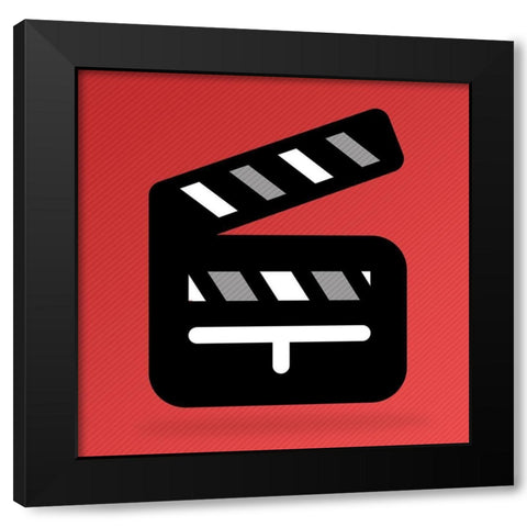 Clapper Black Modern Wood Framed Art Print with Double Matting by Villa, Mlli