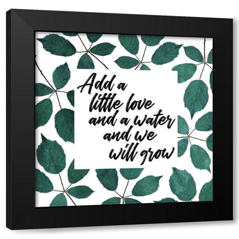 Add Love And Water Black Modern Wood Framed Art Print with Double Matting by Villa, Mlli