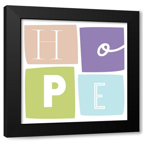 Hope Boxes Black Modern Wood Framed Art Print by Villa, Mlli