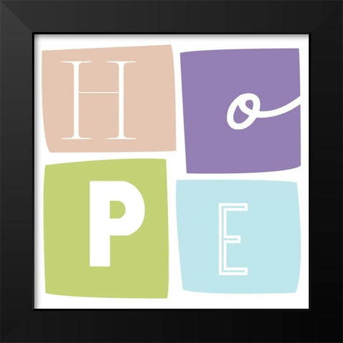 Hope Boxes Black Modern Wood Framed Art Print by Villa, Mlli