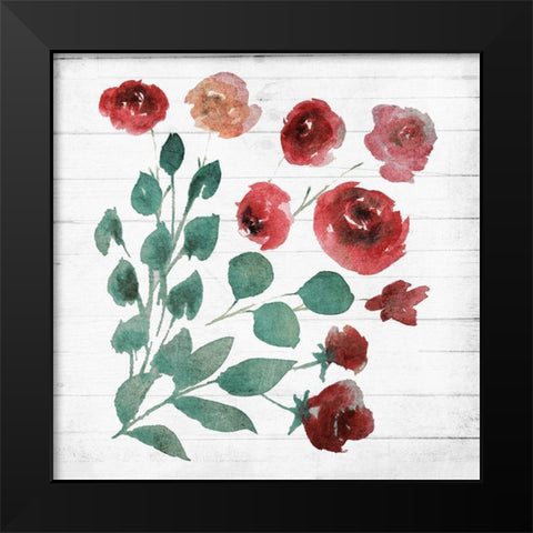 White Wash Flower 2 Black Modern Wood Framed Art Print by Villa, Mlli