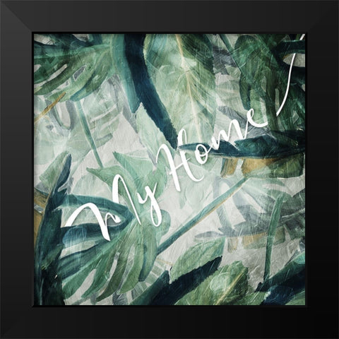 My Home Black Modern Wood Framed Art Print by Villa, Mlli