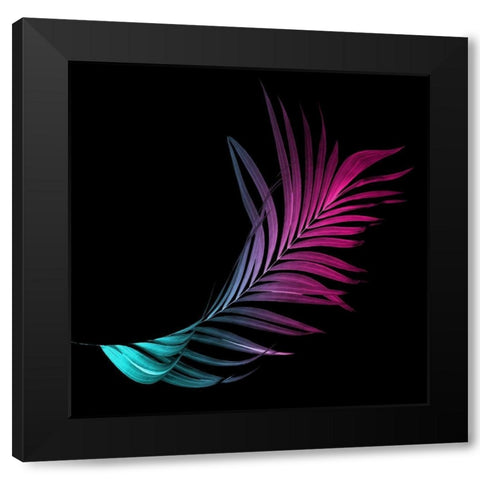 Neon Palms Four Black Modern Wood Framed Art Print by Villa, Mlli