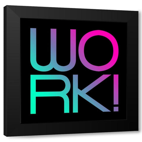 Neon Work Black Modern Wood Framed Art Print with Double Matting by Villa, Mlli
