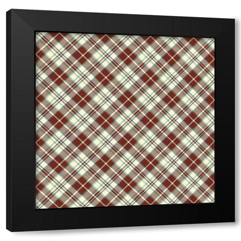 Lodge Plaid Black Modern Wood Framed Art Print with Double Matting by Villa, Mlli