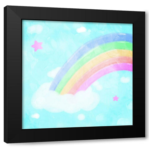 Rainbow Black Modern Wood Framed Art Print by Villa, Mlli