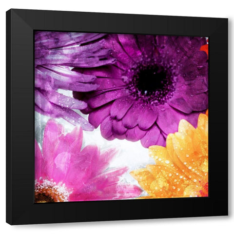 Look Flowers Black Modern Wood Framed Art Print with Double Matting by Villa, Mlli