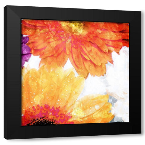 Look Flowers Mate Black Modern Wood Framed Art Print by Villa, Mlli