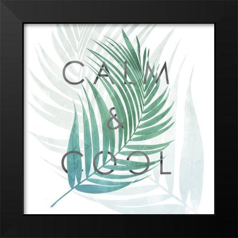 Calm And Cool N Black Modern Wood Framed Art Print by Villa, Mlli
