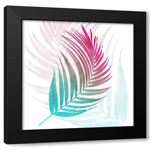 Bright Palms Black Modern Wood Framed Art Print by Villa, Mlli