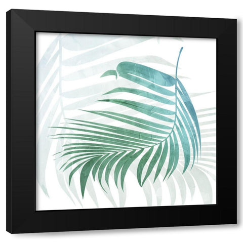 Neutral Palms Mate Black Modern Wood Framed Art Print by Villa, Mlli