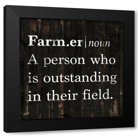 Farm Er Black Modern Wood Framed Art Print by Villa, Mlli