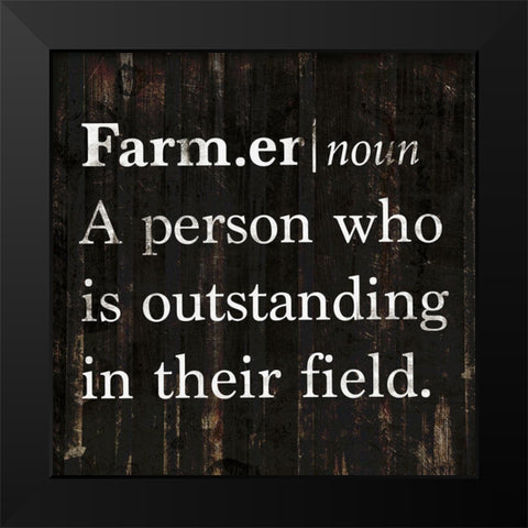 Farm Er Black Modern Wood Framed Art Print by Villa, Mlli