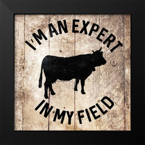 In My Field Black Modern Wood Framed Art Print by Villa, Mlli