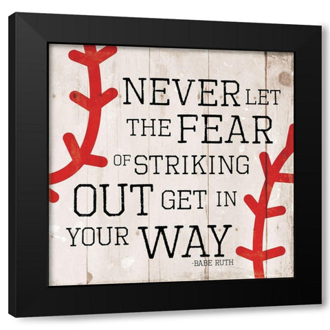 Striking Out Black Modern Wood Framed Art Print by Villa, Mlli
