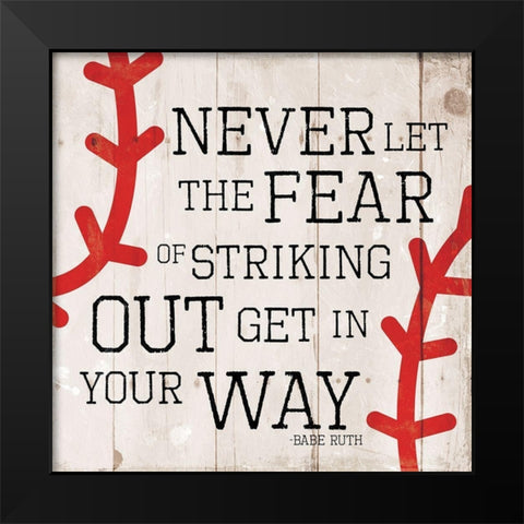 Striking Out Black Modern Wood Framed Art Print by Villa, Mlli