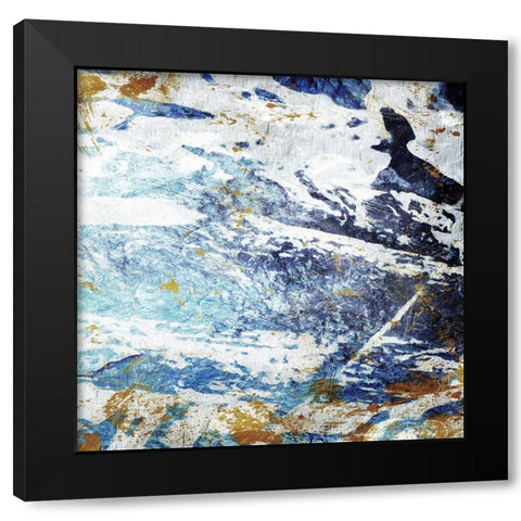 Gold Water Typhoon Two Black Modern Wood Framed Art Print with Double Matting by Villa, Mlli