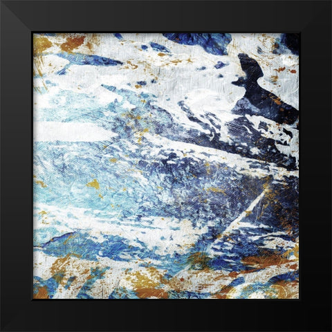 Gold Water Typhoon Two Black Modern Wood Framed Art Print by Villa, Mlli