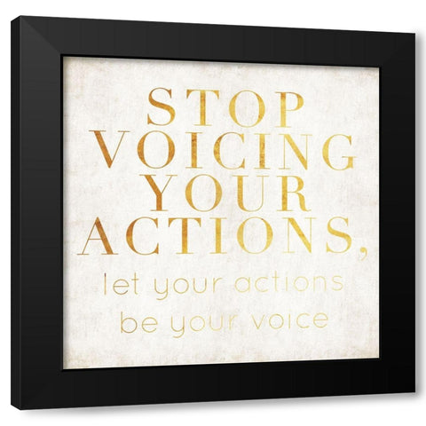 Actions Black Modern Wood Framed Art Print by Villa, Mlli