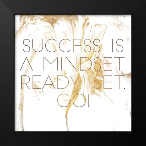 Mindset Black Modern Wood Framed Art Print by Villa, Mlli