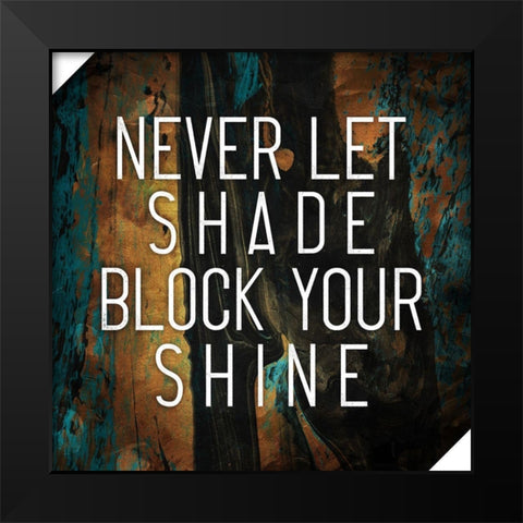Shine Black Modern Wood Framed Art Print by Villa, Mlli