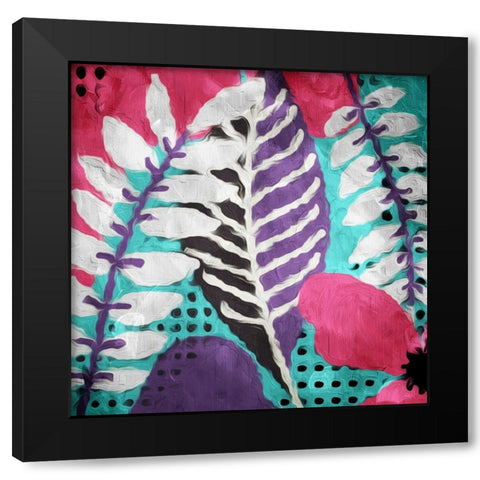 Flower Bunch One Black Modern Wood Framed Art Print with Double Matting by Villa, Mlli