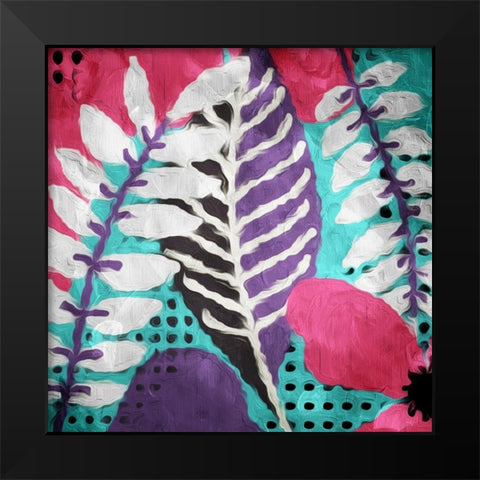 Flower Bunch One Black Modern Wood Framed Art Print by Villa, Mlli