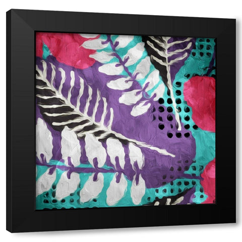 Flower Bunch Four Black Modern Wood Framed Art Print with Double Matting by Villa, Mlli