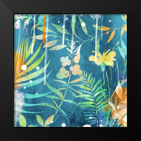 Tropical Plants Black Modern Wood Framed Art Print by Villa, Mlli