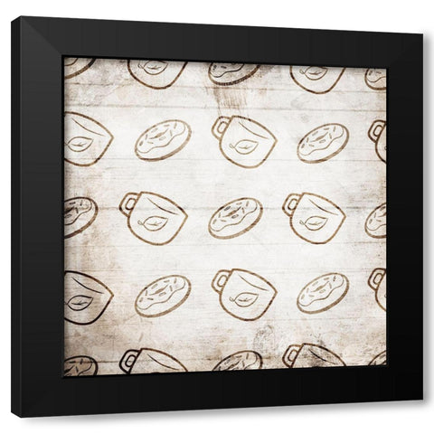 I Love Coffnuts Wood Black Modern Wood Framed Art Print by Villa, Mlli