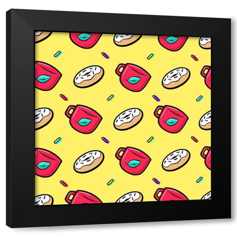 I Love Coffnuts Black Modern Wood Framed Art Print by Villa, Mlli