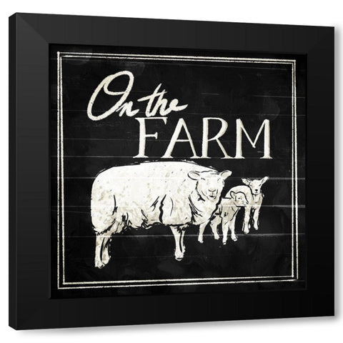 On The Farm Black Modern Wood Framed Art Print with Double Matting by Villa, Mlli