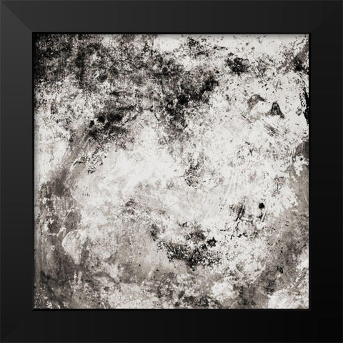 Chaotic Calm Neutral Black Modern Wood Framed Art Print by Villa, Mlli