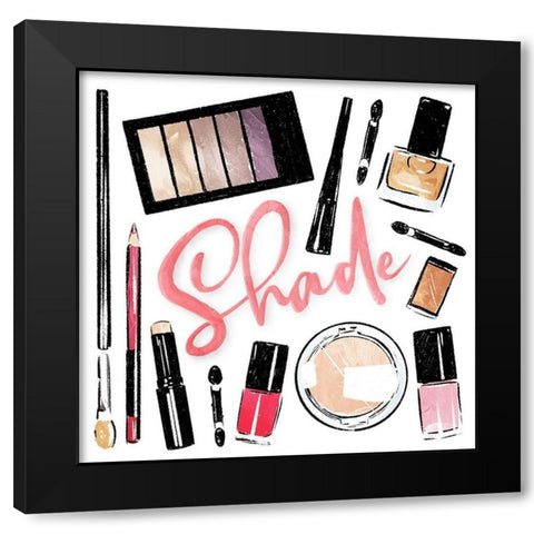 Shad Black Modern Wood Framed Art Print with Double Matting by Villa, Mlli